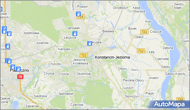mapa Konstancin-Jeziorna, Konstancin-Jeziorna na mapie Targeo