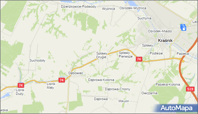 mapa Kowalin, Kowalin na mapie Targeo