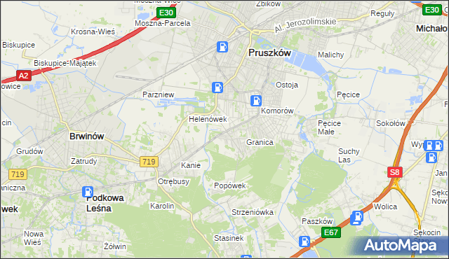 mapa Nowa Wieś gmina Michałowice, Nowa Wieś gmina Michałowice na mapie Targeo