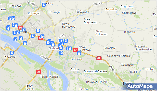 mapa Nowe Gulczewo, Nowe Gulczewo na mapie Targeo