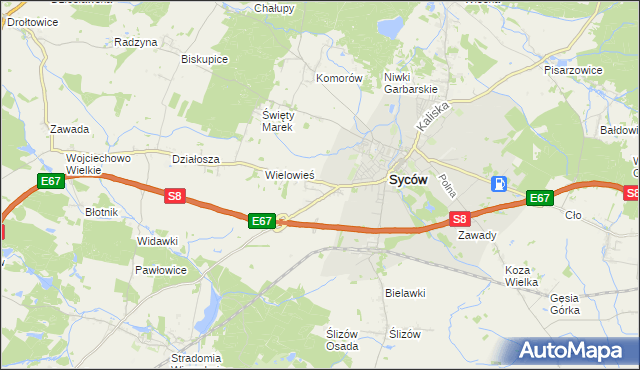 mapa Nowy Dwór gmina Syców, Nowy Dwór gmina Syców na mapie Targeo