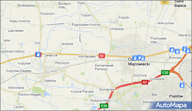 mapa Ołtarzew, Ołtarzew na mapie Targeo