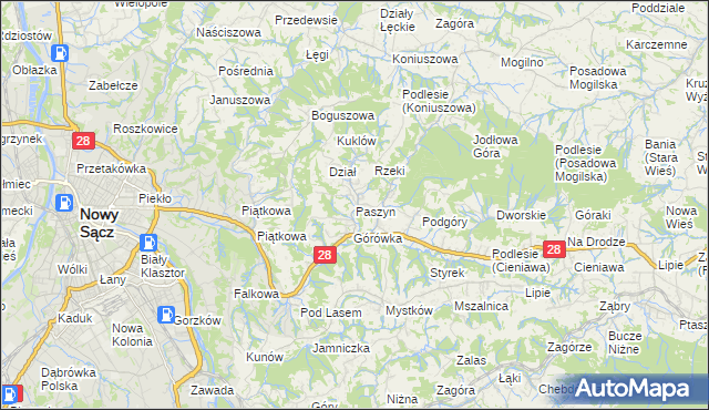 mapa Paszyn, Paszyn na mapie Targeo