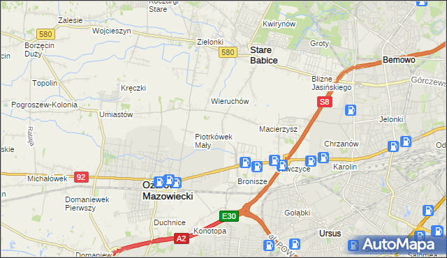 mapa Piotrkówek Duży, Piotrkówek Duży na mapie Targeo