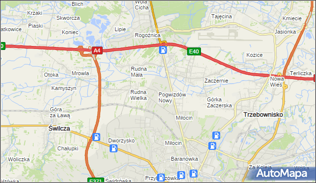 mapa Pogwizdów Nowy, Pogwizdów Nowy na mapie Targeo