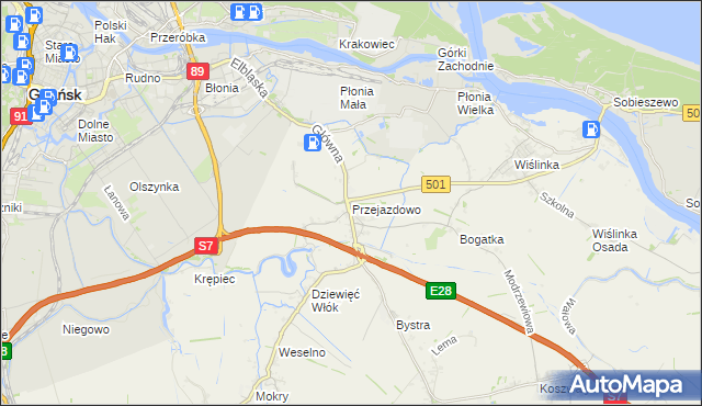 mapa Przejazdowo, Przejazdowo na mapie Targeo