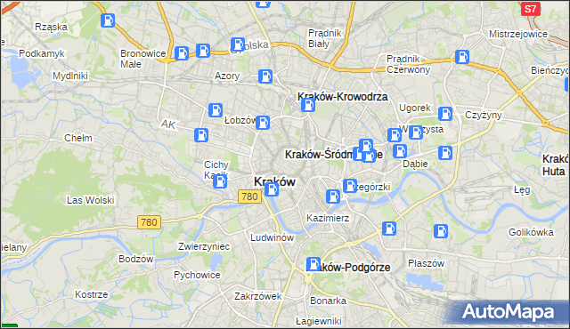 mapa Stare Miasto gmina Kraków, Stare Miasto gmina Kraków na mapie Targeo