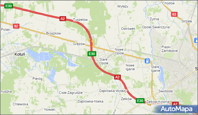 mapa Stare Opole, Stare Opole na mapie Targeo