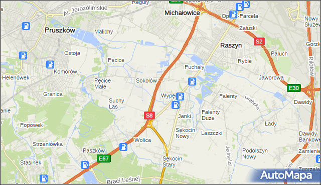 mapa Wypędy, Wypędy na mapie Targeo