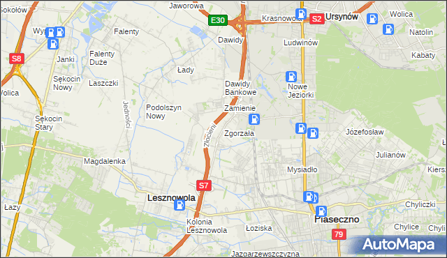 mapa Zgorzała, Zgorzała na mapie Targeo