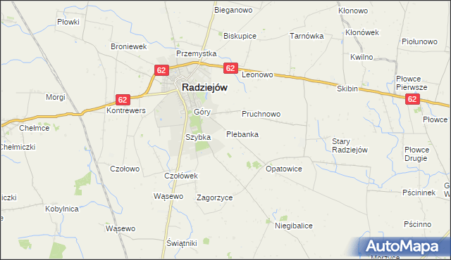 mapa Plebanka gmina Radziejów, Plebanka gmina Radziejów na mapie Targeo