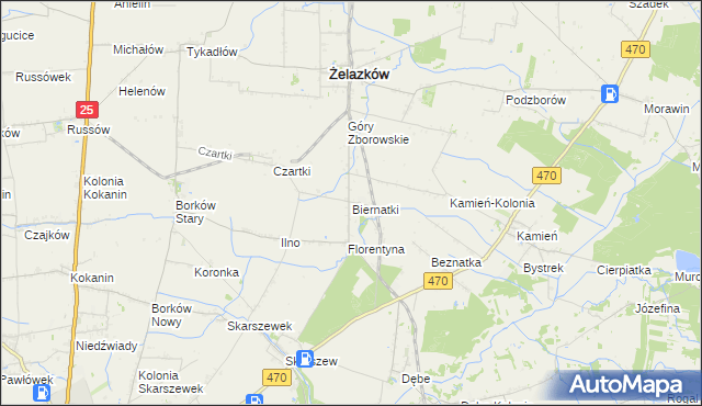 mapa Biernatki gmina Żelazków, Biernatki gmina Żelazków na mapie Targeo