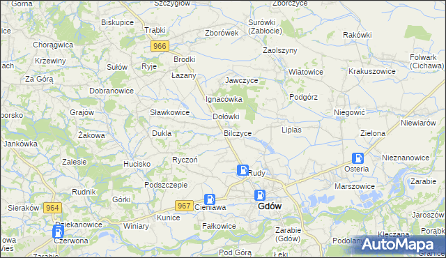 mapa Bilczyce, Bilczyce na mapie Targeo