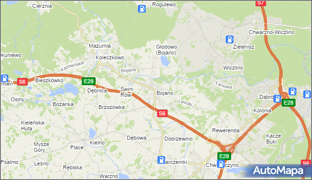 mapa Bojano, Bojano na mapie Targeo