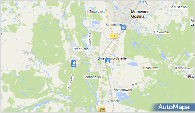 mapa Bolechowo-Osiedle, Bolechowo-Osiedle na mapie Targeo