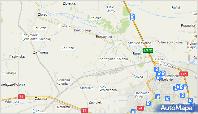 mapa Bortatycze-Kolonia, Bortatycze-Kolonia na mapie Targeo