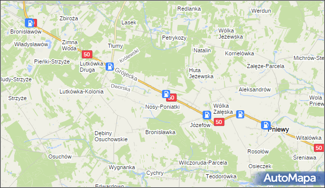 mapa Budki Petrykowskie, Budki Petrykowskie na mapie Targeo