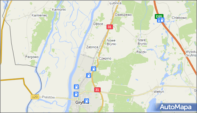 mapa Czepino, Czepino na mapie Targeo