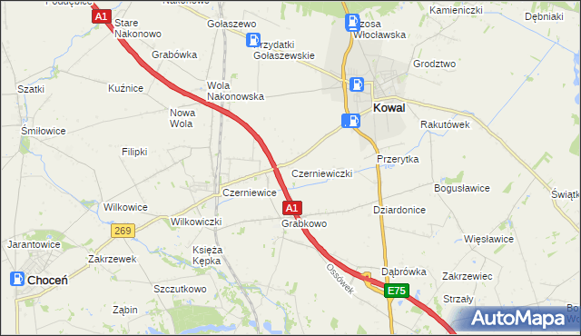 mapa Czerniewiczki, Czerniewiczki na mapie Targeo