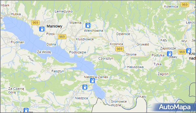 mapa Czorsztyn, Czorsztyn na mapie Targeo