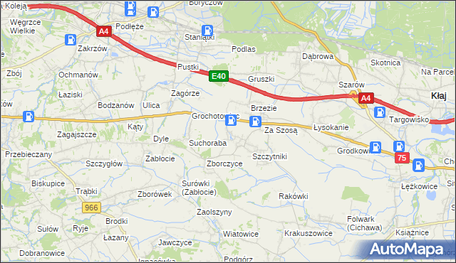 mapa Czyżów gmina Gdów, Czyżów gmina Gdów na mapie Targeo