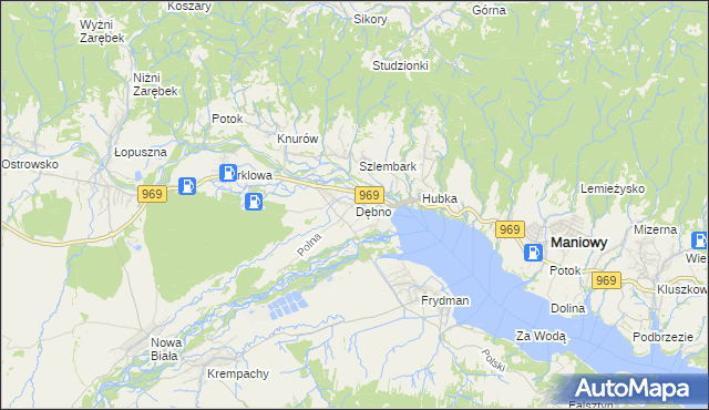 mapa Dębno gmina Nowy Targ, Dębno gmina Nowy Targ na mapie Targeo