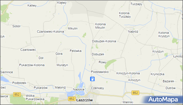 mapa Dobużek, Dobużek na mapie Targeo