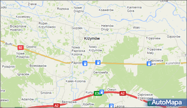 mapa Drążeń, Drążeń na mapie Targeo