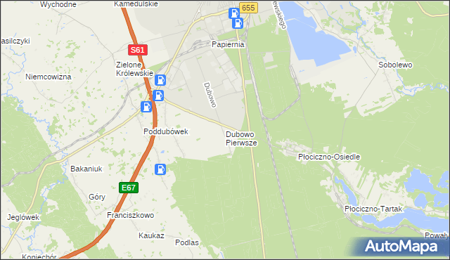 mapa Dubowo Pierwsze, Dubowo Pierwsze na mapie Targeo