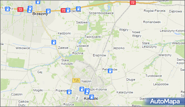 mapa Erazmów, Erazmów na mapie Targeo