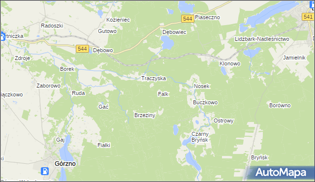 mapa Falk, Falk na mapie Targeo