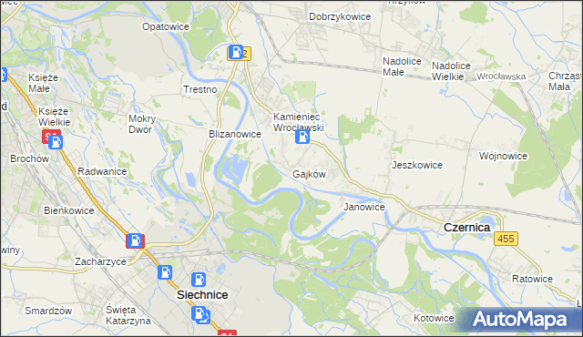 mapa Gajków, Gajków na mapie Targeo
