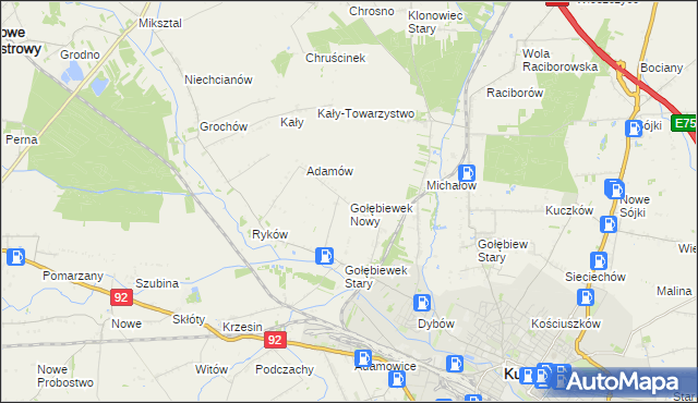 mapa Gołębiewek Nowy, Gołębiewek Nowy na mapie Targeo