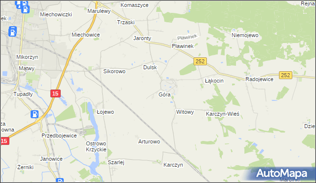 mapa Góra gmina Inowrocław, Góra gmina Inowrocław na mapie Targeo