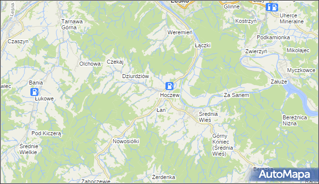 mapa Hoczew, Hoczew na mapie Targeo