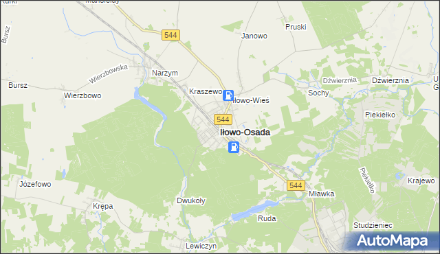 mapa Iłowo-Osada, Iłowo-Osada na mapie Targeo