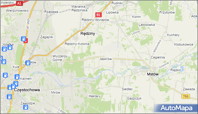 mapa Jaskrów, Jaskrów na mapie Targeo
