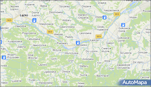 mapa Jazowsko, Jazowsko na mapie Targeo