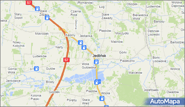mapa Jedlińsk, Jedlińsk na mapie Targeo