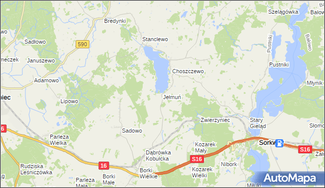 mapa Jełmuń, Jełmuń na mapie Targeo