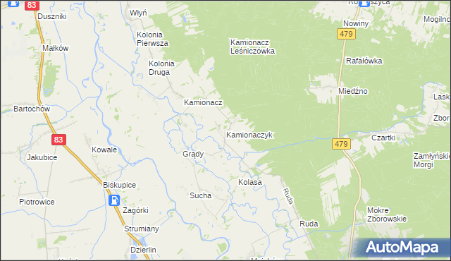 mapa Kamionaczyk, Kamionaczyk na mapie Targeo
