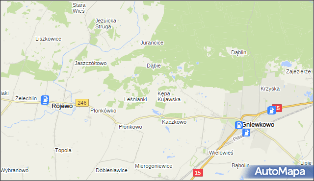 mapa Kępa Kujawska, Kępa Kujawska na mapie Targeo