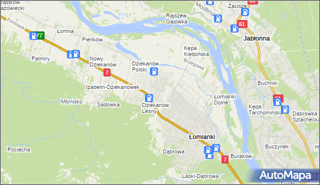 mapa Kiełpin gmina Łomianki, Kiełpin gmina Łomianki na mapie Targeo