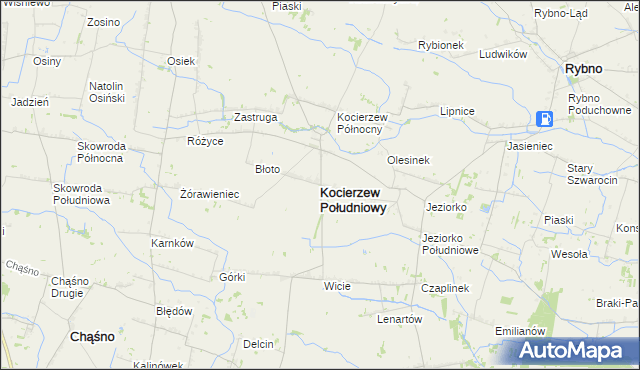 mapa Kocierzew Południowy, Kocierzew Południowy na mapie Targeo