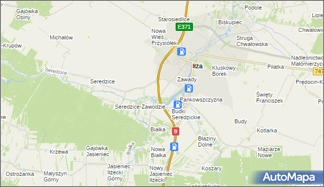 mapa Kolonia Seredzice, Kolonia Seredzice na mapie Targeo