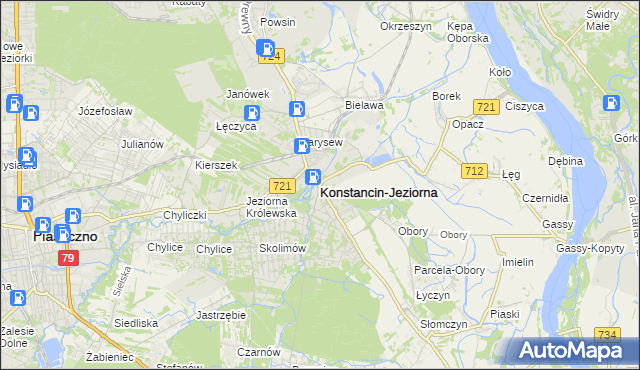 mapa Konstancin-Jeziorna, Konstancin-Jeziorna na mapie Targeo