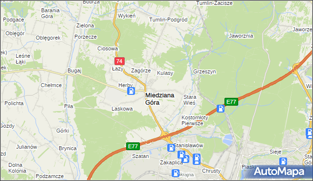 mapa Kostomłoty Drugie, Kostomłoty Drugie na mapie Targeo