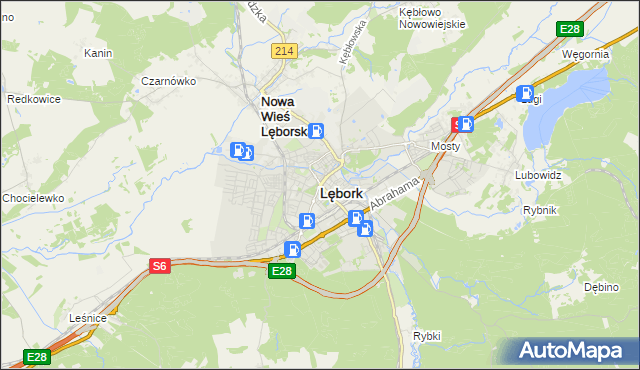 mapa Lębork, Lębork na mapie Targeo