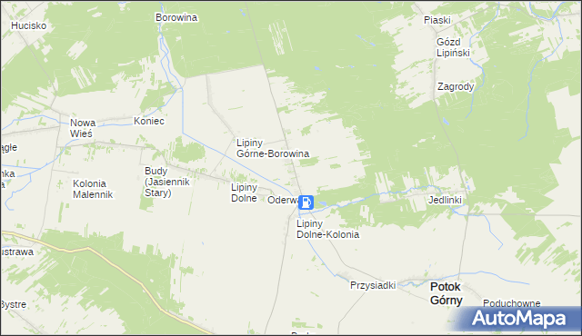 mapa Lipiny Górne-Lewki, Lipiny Górne-Lewki na mapie Targeo