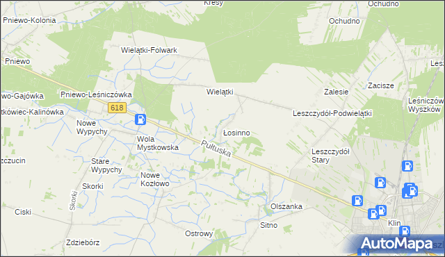 mapa Łosinno, Łosinno na mapie Targeo